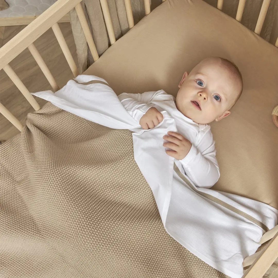 Meyco Baby Uni Hoeslaken Wieg Sand 40x80/90cm
