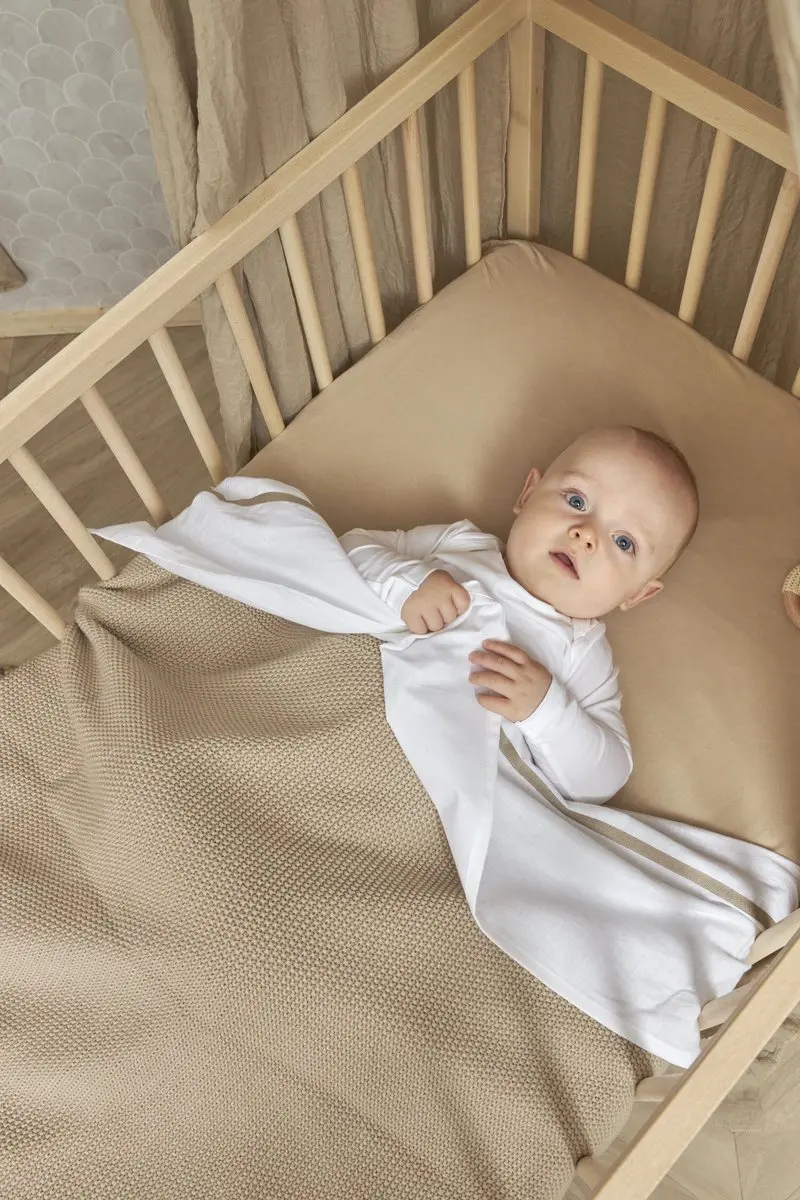 Meyco Baby Uni Hoeslaken Wieg Sand 40x80/90cm