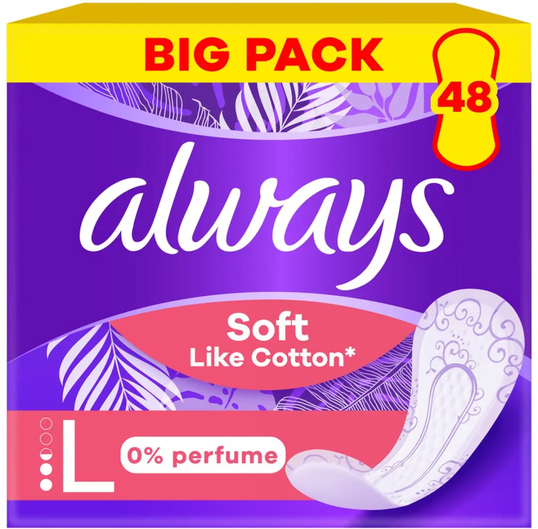 Always Soft Like Cotton Long Inlegkruisjes 48 Stuks