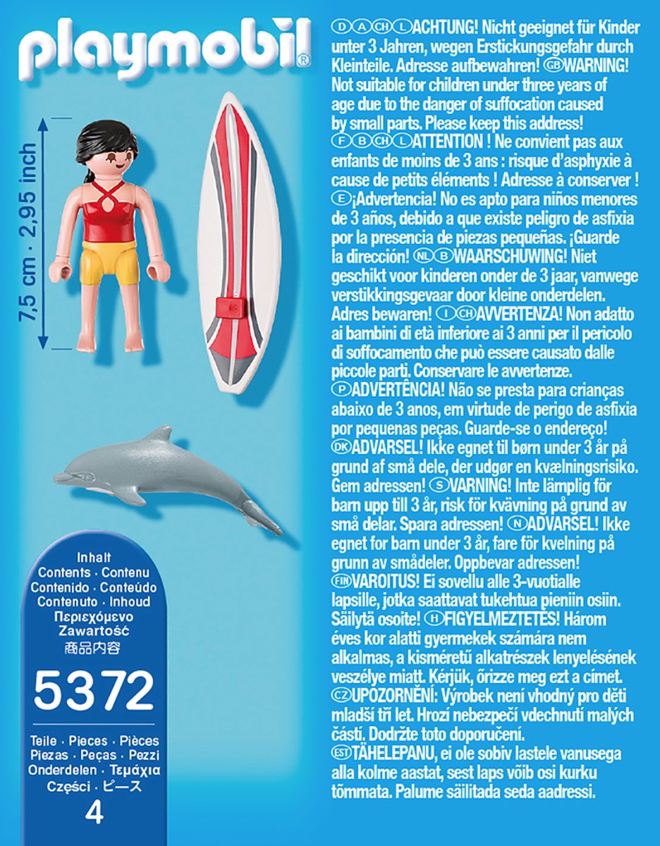 Playmobil Surfer met dolfijn - 5372