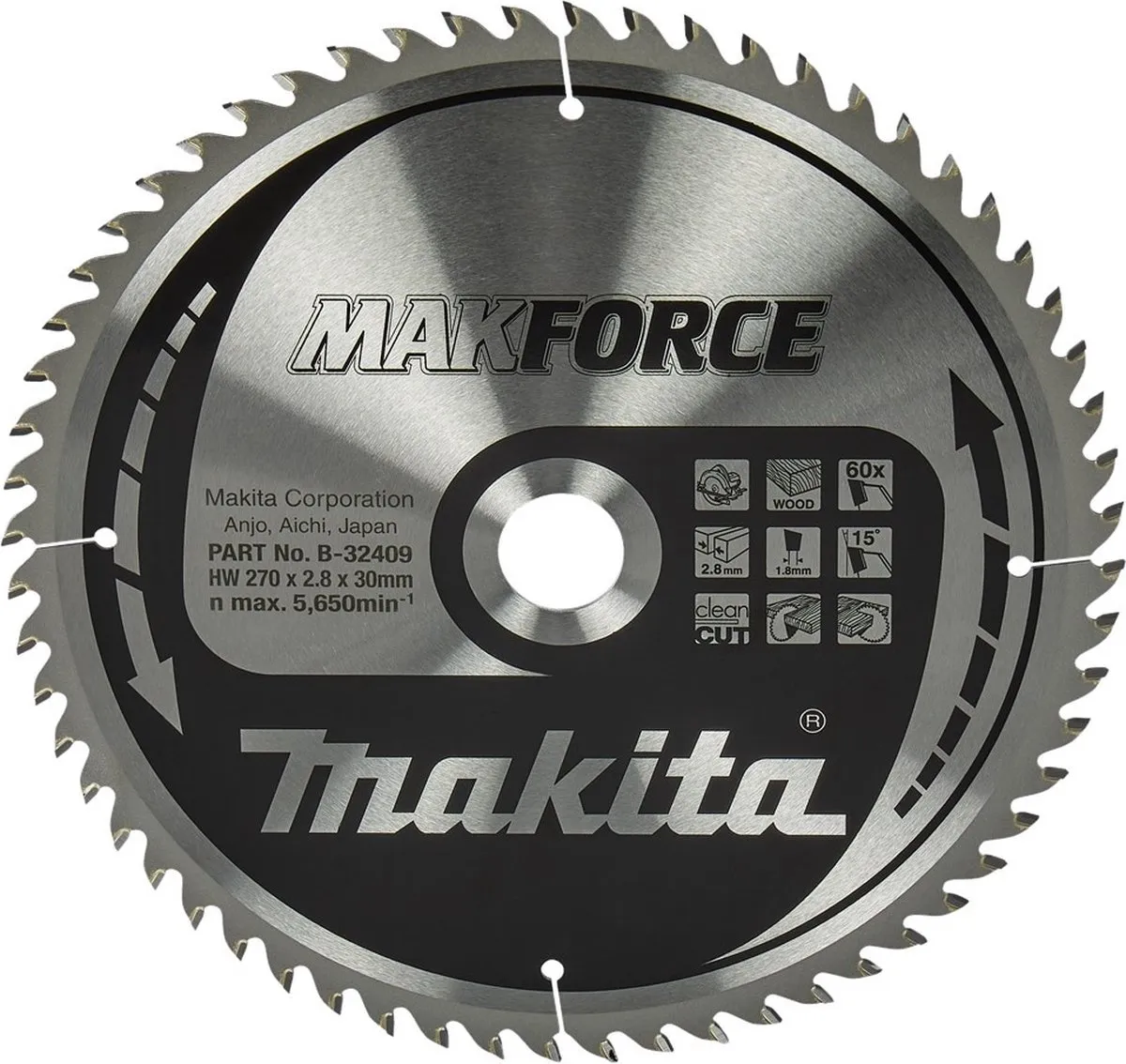 Makita B-32409 Houtzaagblad 60T - 270x30x2,8mm