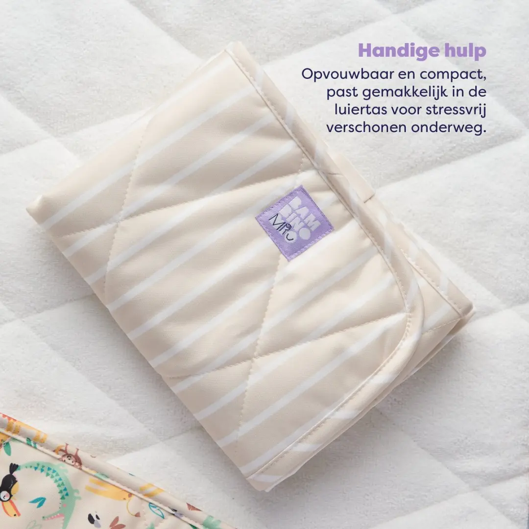 Bambino Mio Opvouwbaar Verschoningsmatje Neutral Stripe