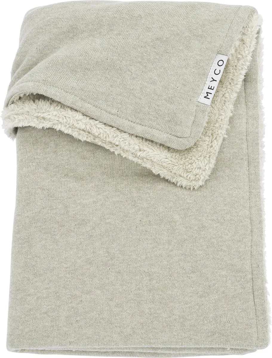 Meyco Baby Knit Basic Ledikantdeken Sand Melange 100x150cm