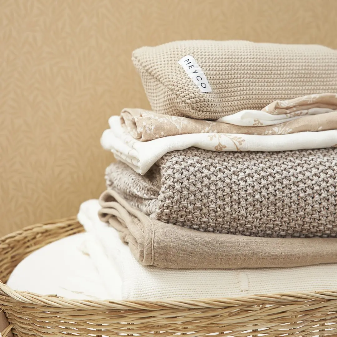 Meyco Baby Branches Washandjes 3 Stuks - 20x17cm - Sand