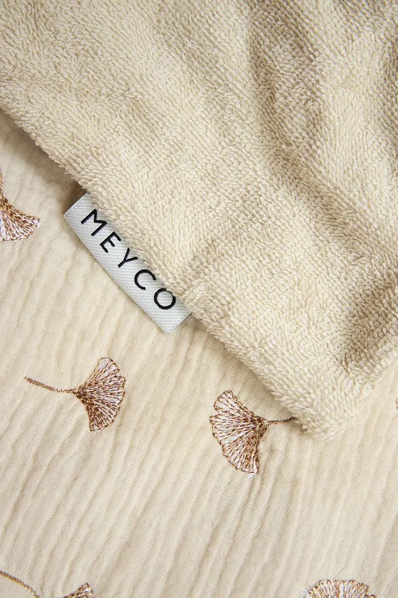 Meyco Baby Ginkgo Wiegdeken Soft Sand 75x100cm - 1.5 TOG