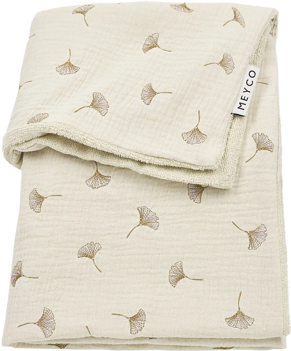 Meyco Baby Ginkgo Wiegdeken Soft Sand 75x100cm