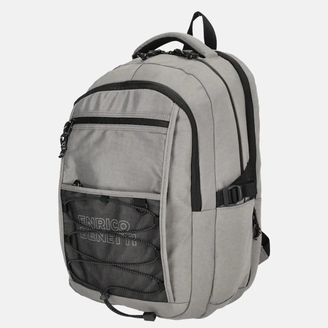 Enrico Benetti Anchorage Laptoprugzak 15 inch - Grijs - 6 Vakken