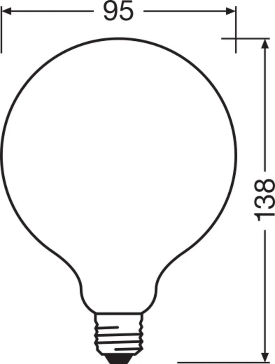 LEDVANCE LED Classic E27 Globe Mat 11W 1521lm - Zeer Warm Wit