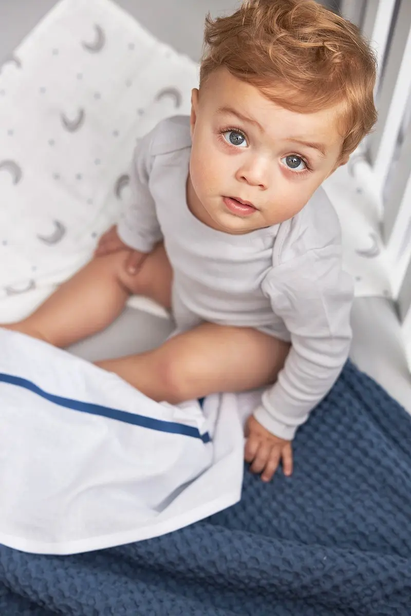 Meyco Baby Bies WiegLaken Indigo 75x100cm