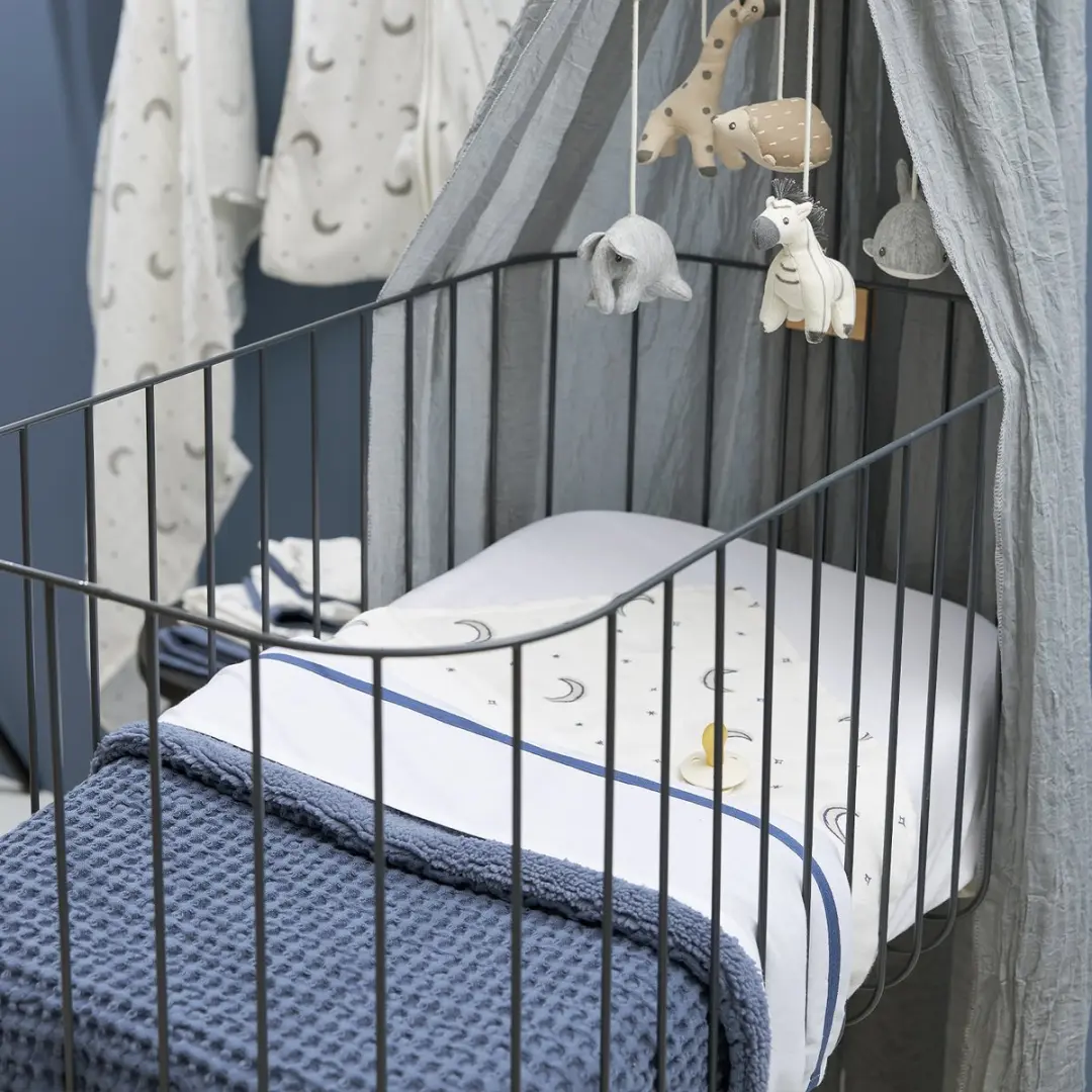 Meyco Baby Bies WiegLaken Indigo 75x100cm - afbeelding 6 van 6