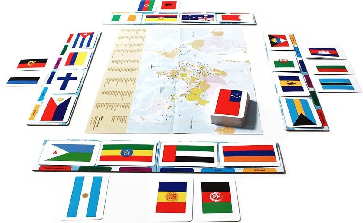 Tactic Drapeaux du Monde - 200 Kaarten - Wit - afbeelding 4 van 6