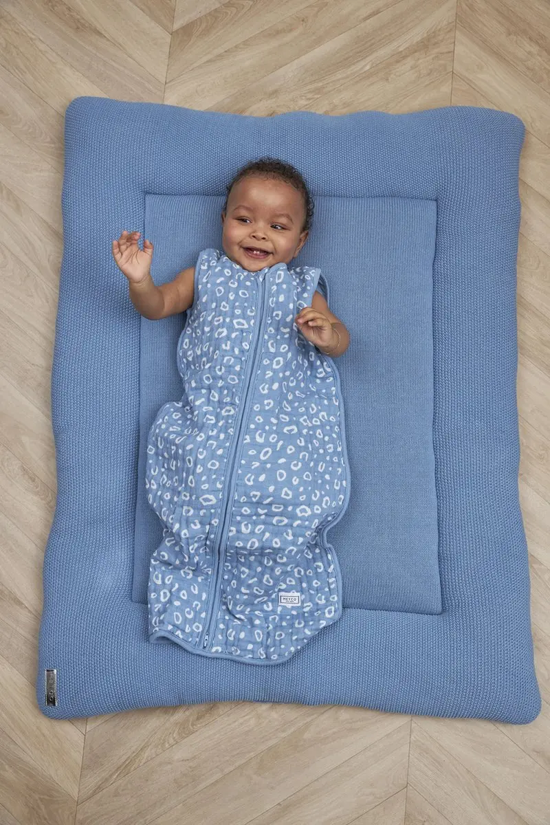 Meyco Bubbles Hydrofiele Babyslaapzak - 90cm - Denim