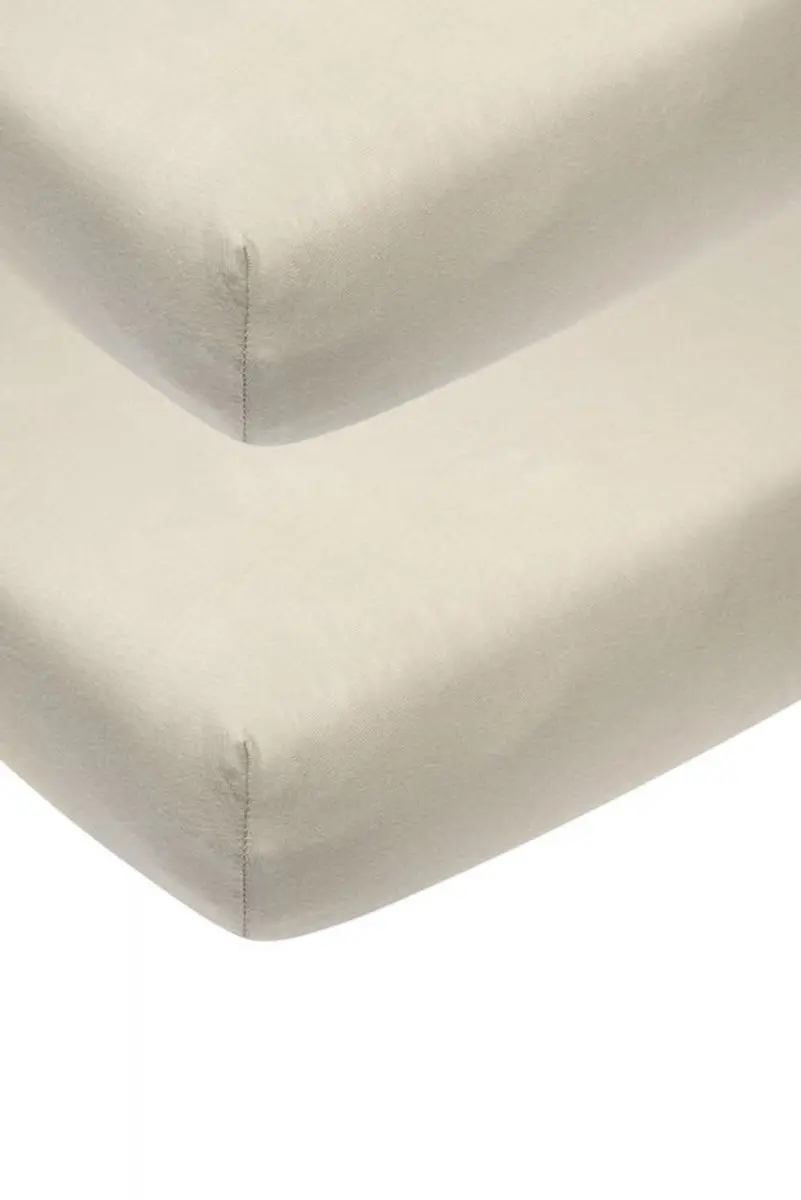Meyco Baby Uni Hoeslaken Co-Sleeper 2 Stuks - 50x90cm Sand