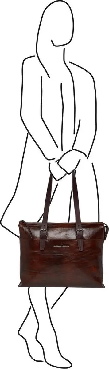 Castelijn & Beerens Rien Dames Laptoptas 15.6" RFID - Cognac