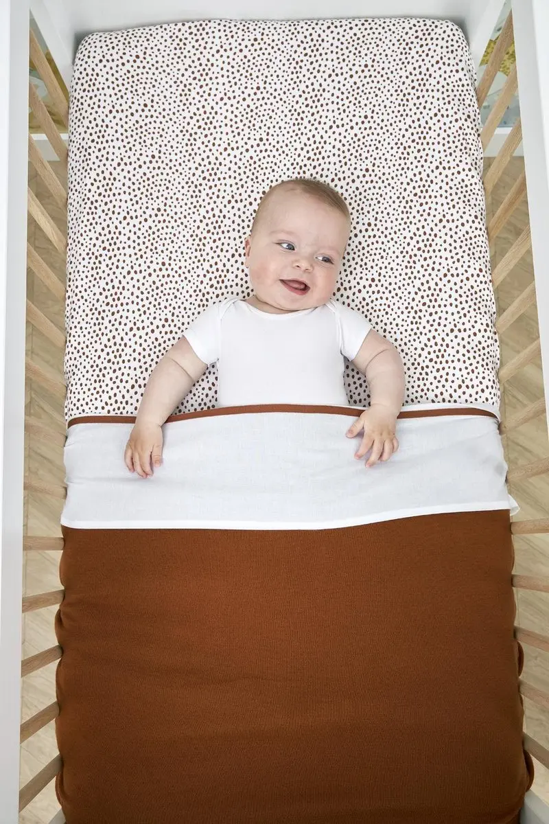 Meyco Baby Cheetah Hoeslaken Wieg - Camel 40x80/90cm