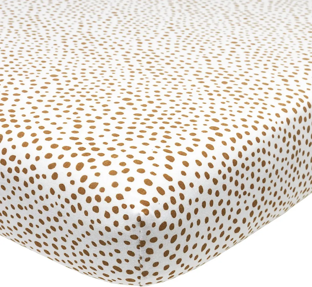 Meyco Baby Cheetah Hoeslaken Wieg - Camel 40x80/90cm