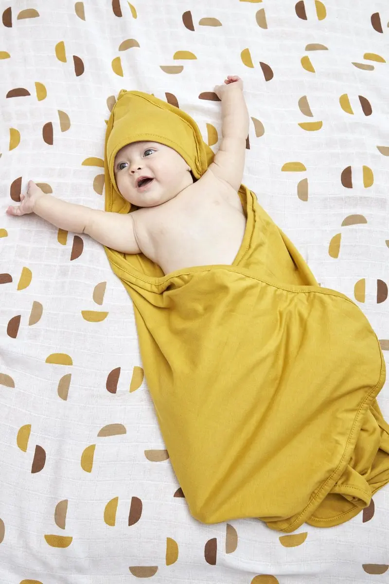 Meyco Baby Cheetah Badcape - 2 Stuks - Honey Gold 80x80cm