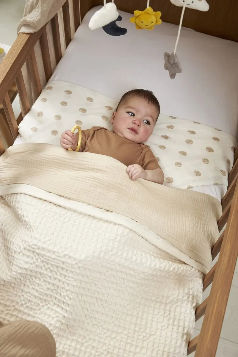 Meyco Baby Uni Ledikantlaken Soft Sand 100x150cm