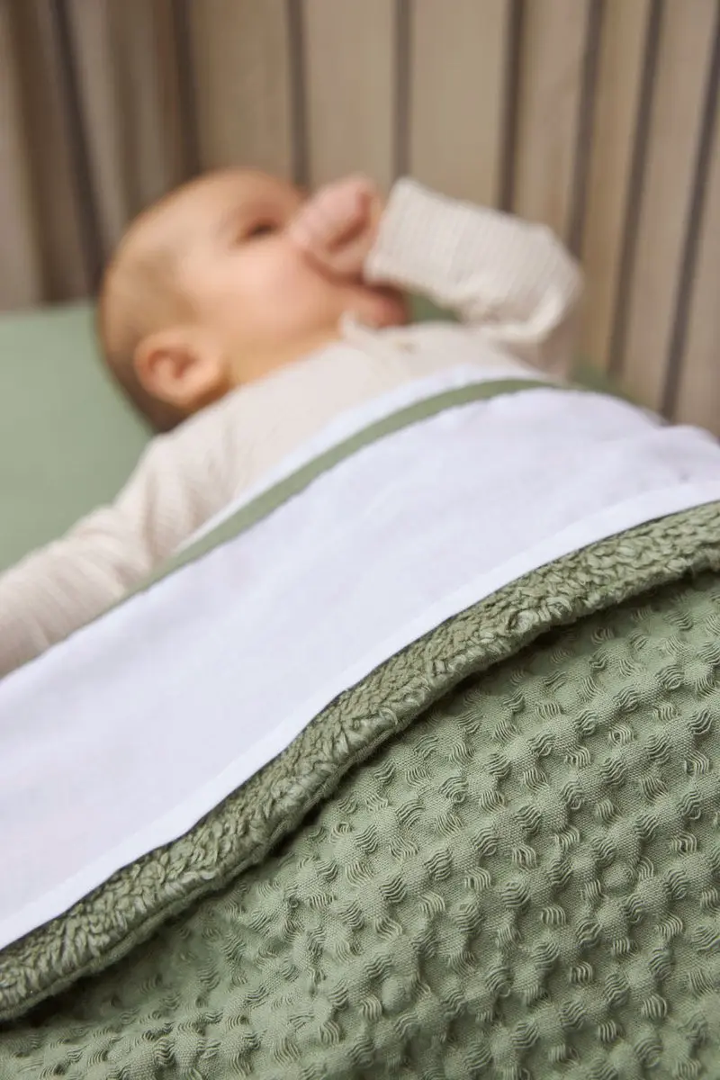 Meyco Baby Bies Wieg Laken 75x100cm - 0.3 TOG - Olive Green