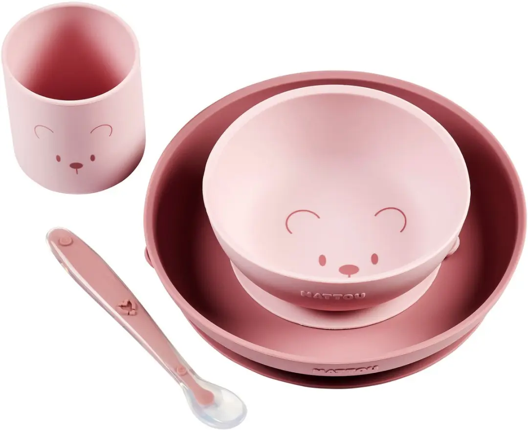Nattou Mealtime Beer Serviesset Roze