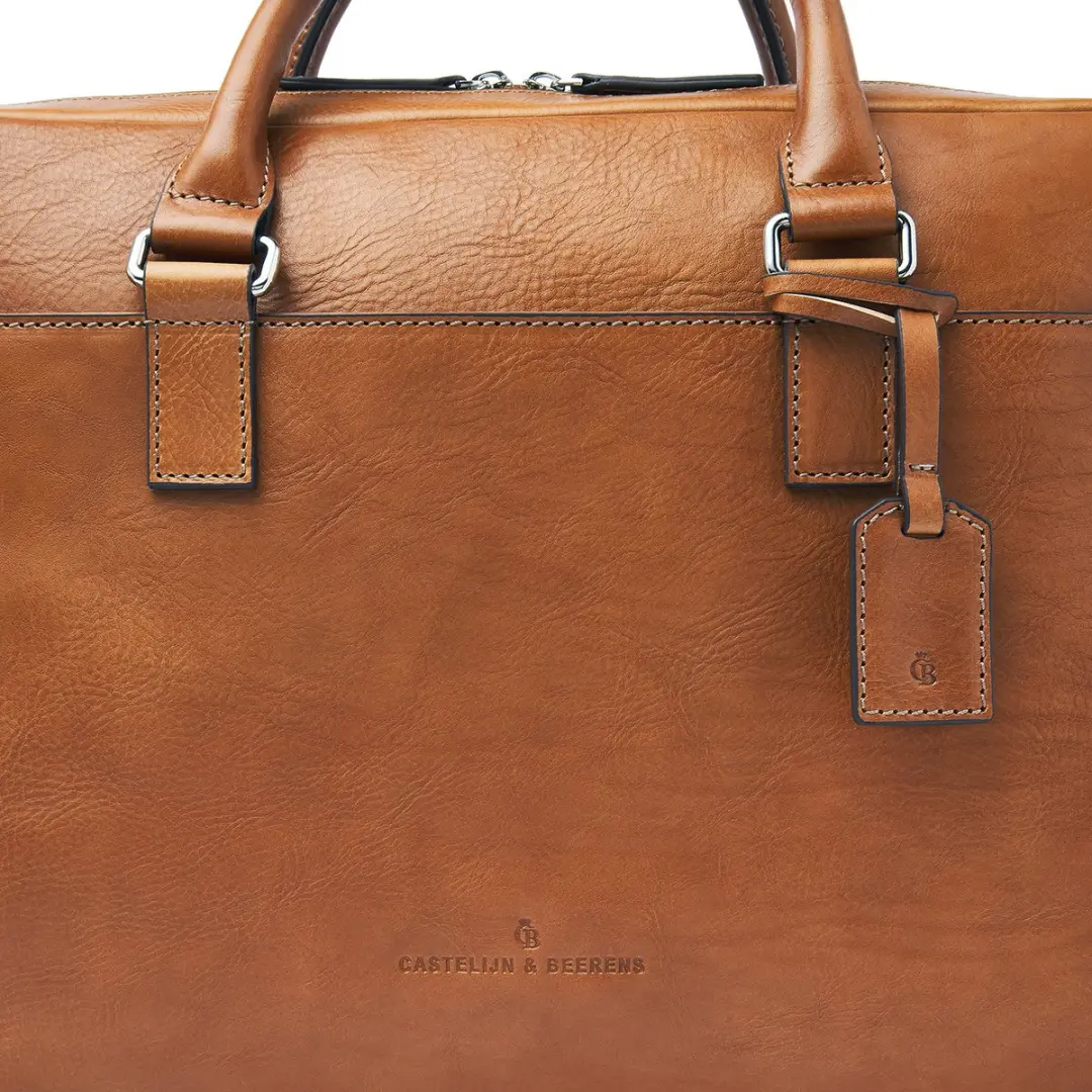 Castelijn & Beerens Heritage Rick Laptoptas 15,6" RFID - Lichtbruin