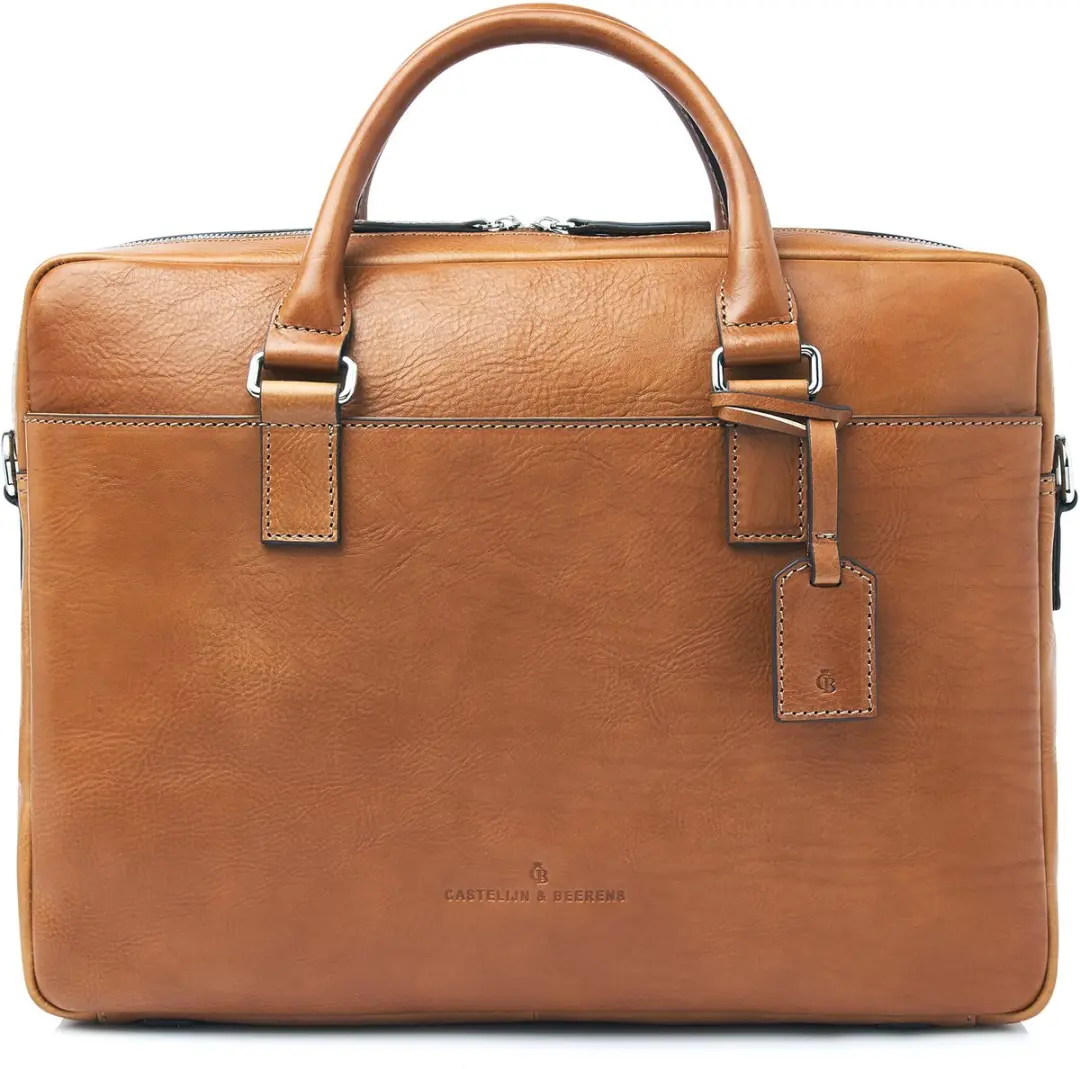 Castelijn & Beerens Heritage Rick Laptoptas 15,6" RFID - Lichtbruin