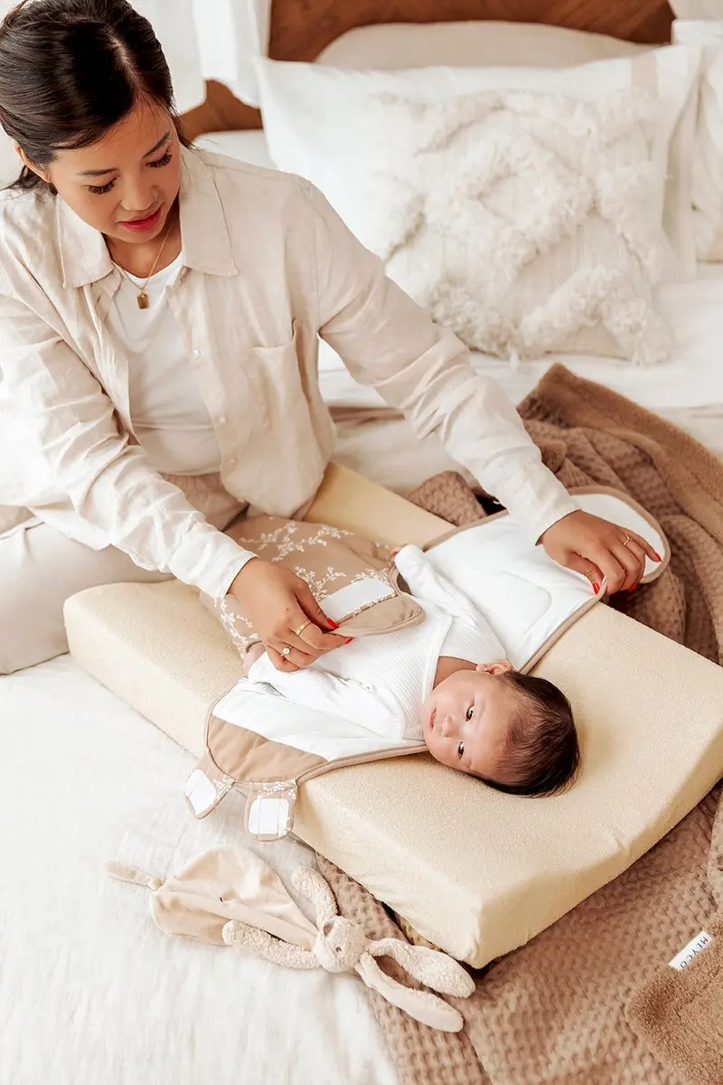 Meyco Baby Uni Aankleedkussenhoes - 2 Stuks 50x70cm - Soft Sand