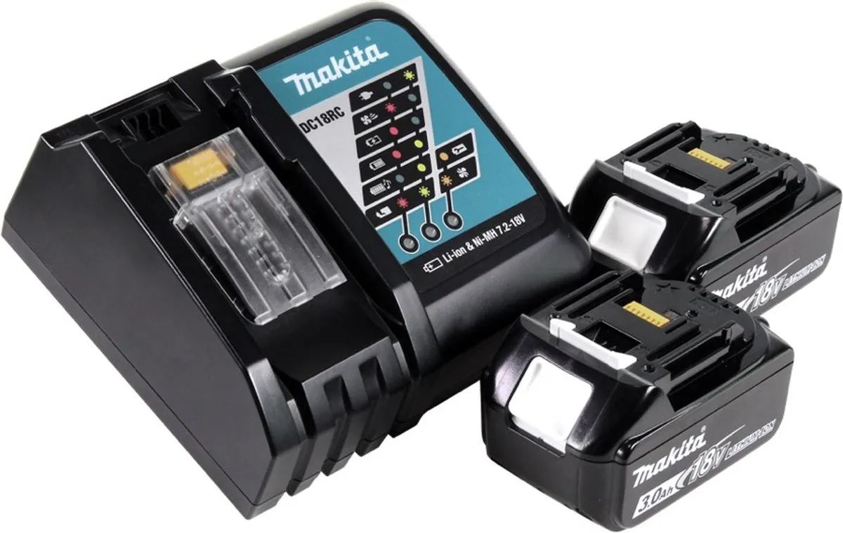 Makita DTW 300 RF Slagmoersleutel 18V 330Nm - 2x 3,0Ah + Oplader - afbeelding 2 van 5