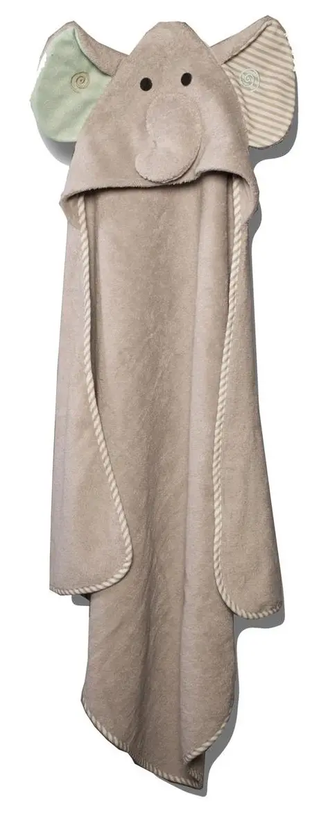 Zoocchini Baby Badcape Elli the Elephant - Grijs