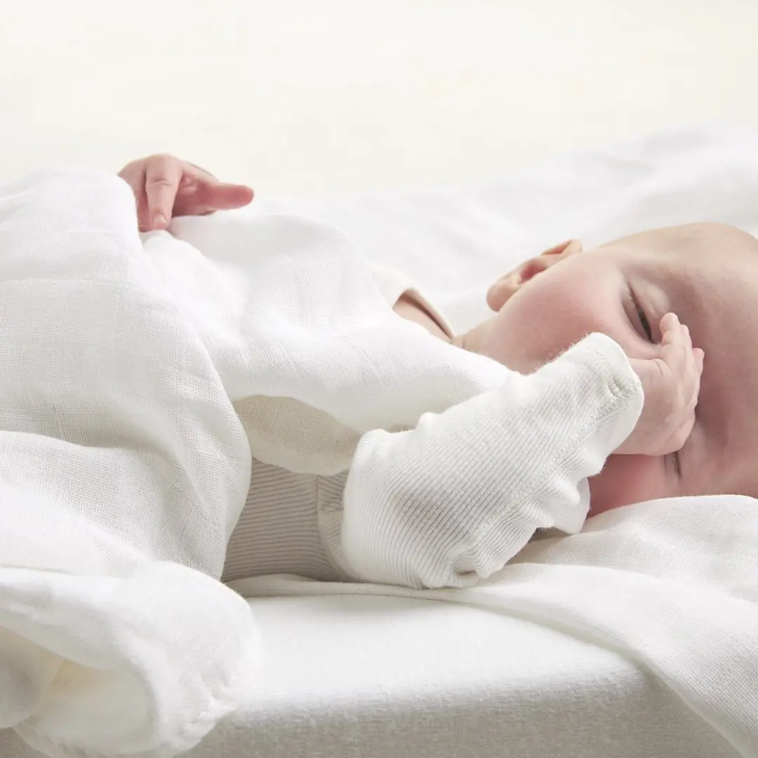 Meyco Baby Uni Swaddle 2 Stuks - 120x120cm Wit