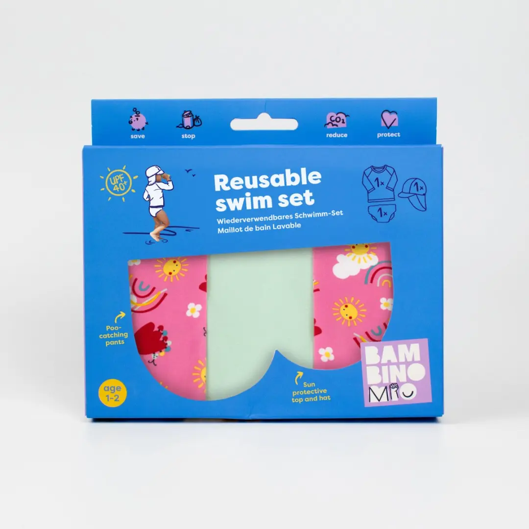 Bambino Mio Happy Days Zwemset 3-delig - UV-shirt & hoed