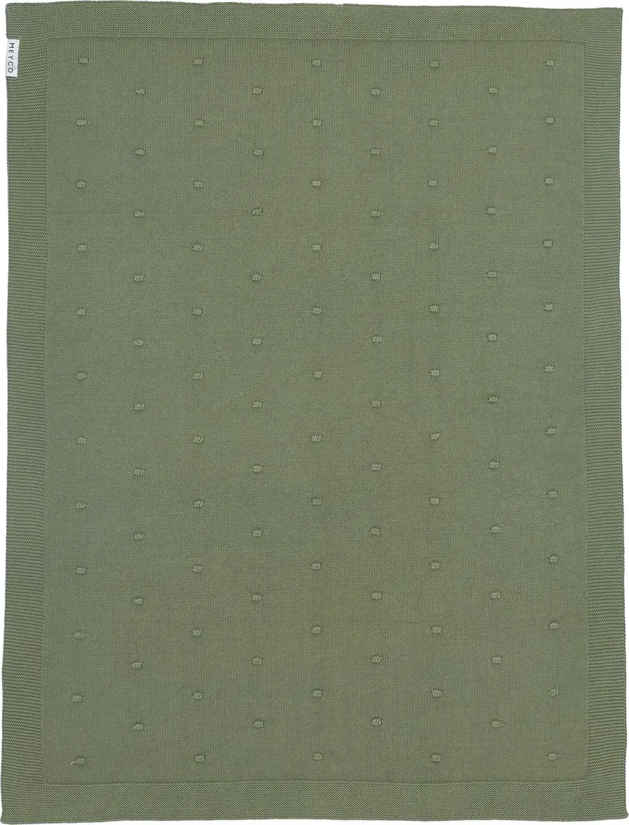 Meyco Baby Mini Knots Ledikantdeken 100x150cm - 1.0 TOG - Forest Green