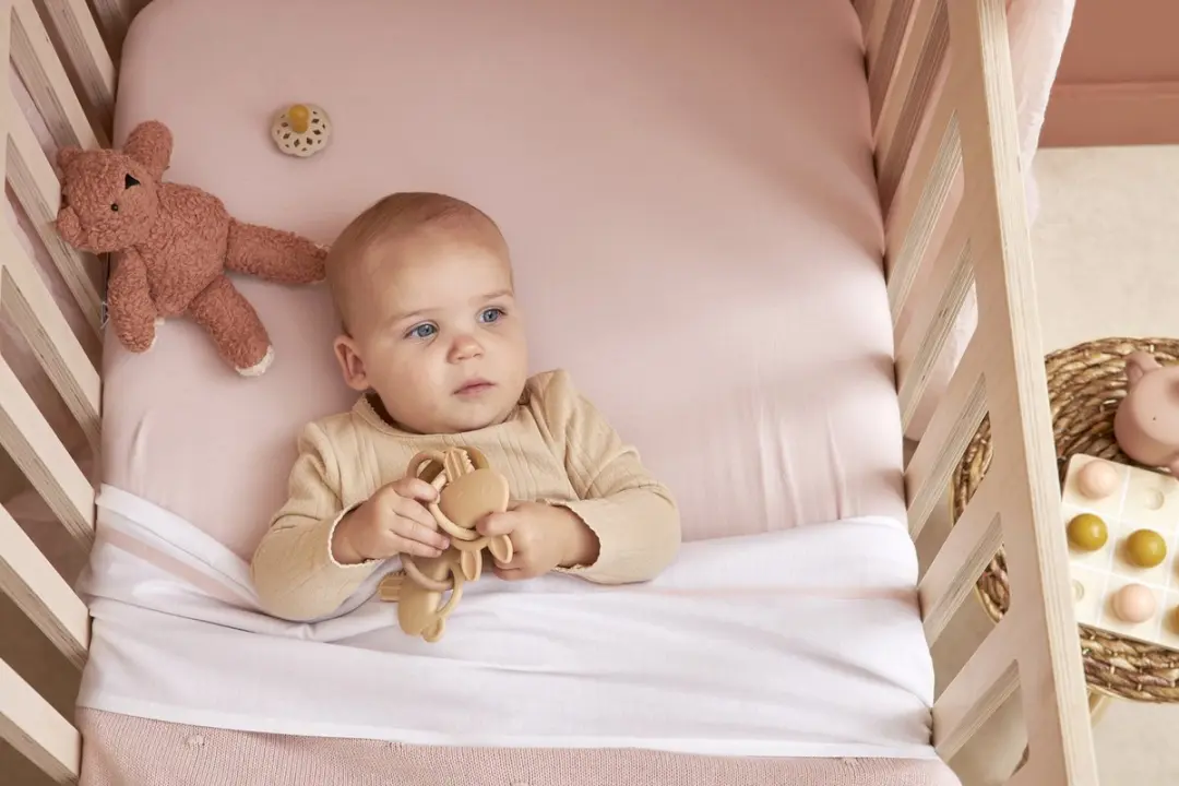 Meyco Baby Uni Hoeslaken Wieg - 2 Stuks Soft Pink 40x80/90cm