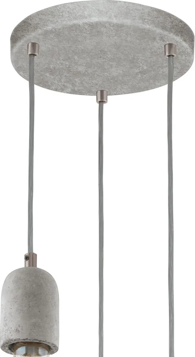 Eglo Silvares Hanglamp - 3 Lichtpunten Grijs