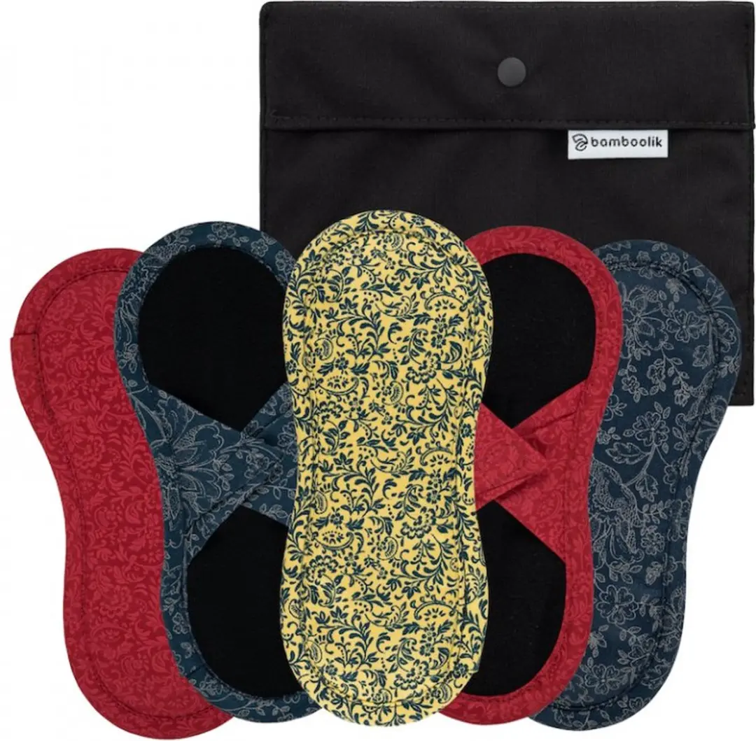 Bamboolik Satijnen Katoenen Inlegkruisjes - 6 Stuks (5x1 + Wetbag) - afbeelding 6 van 6