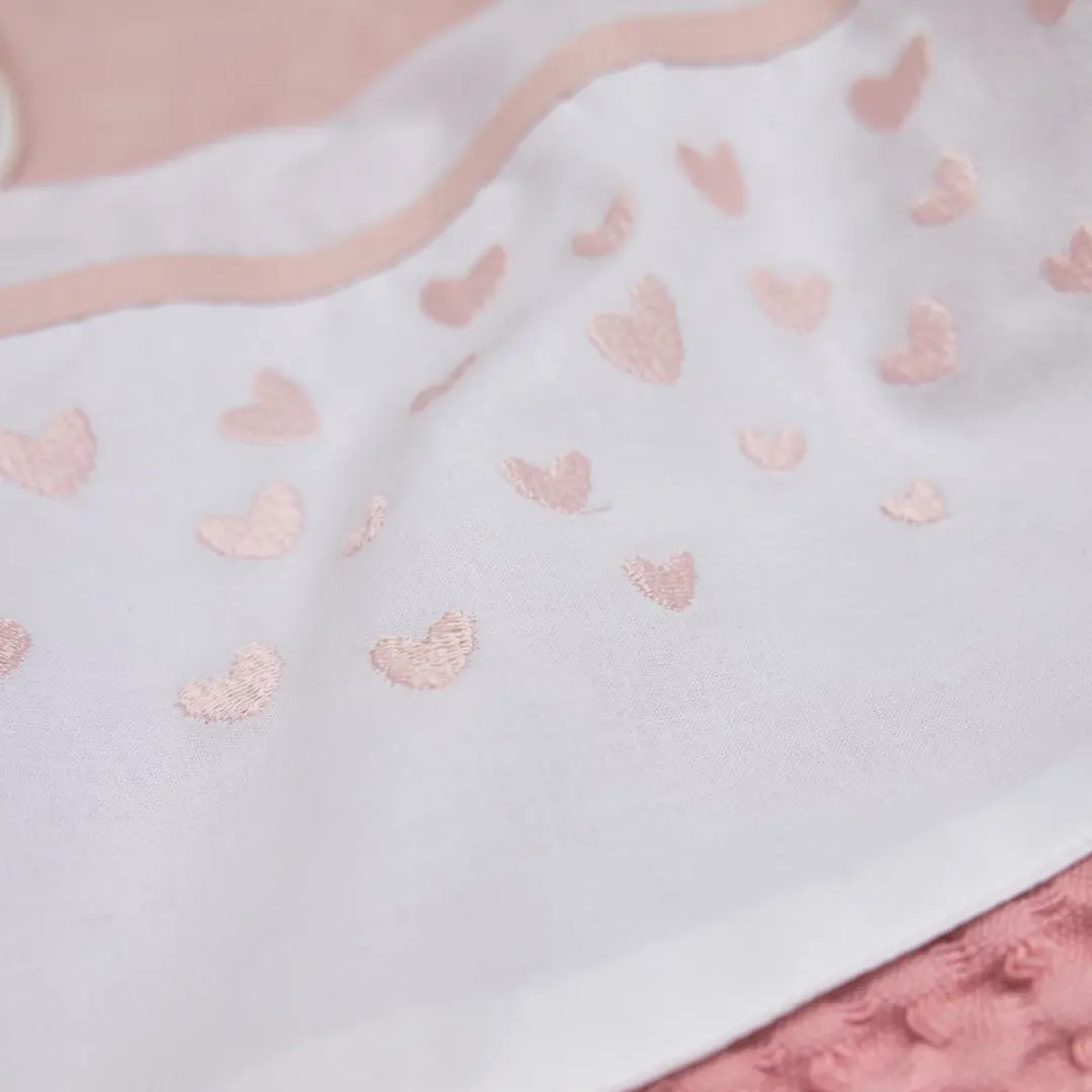 Meyco Baby Hearts Wieglaken Soft Pink 75x100cm - afbeelding 6 van 6