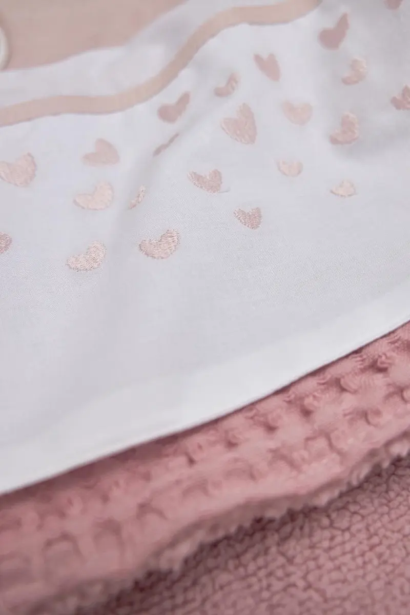 Meyco Baby Hearts Wieglaken Soft Pink 75x100cm
