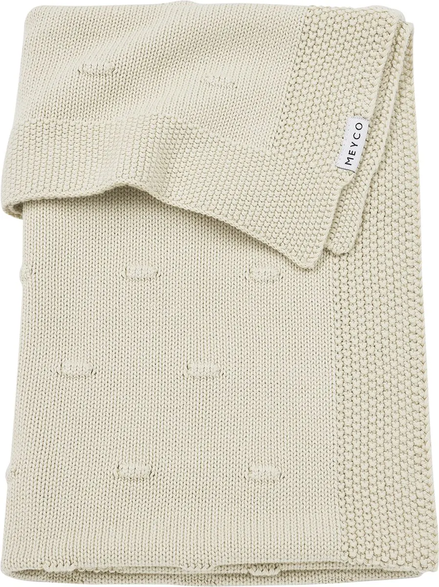 Meyco Baby Knots Ledikantdeken Soft Sand 100x150cm - 1.0 TOG