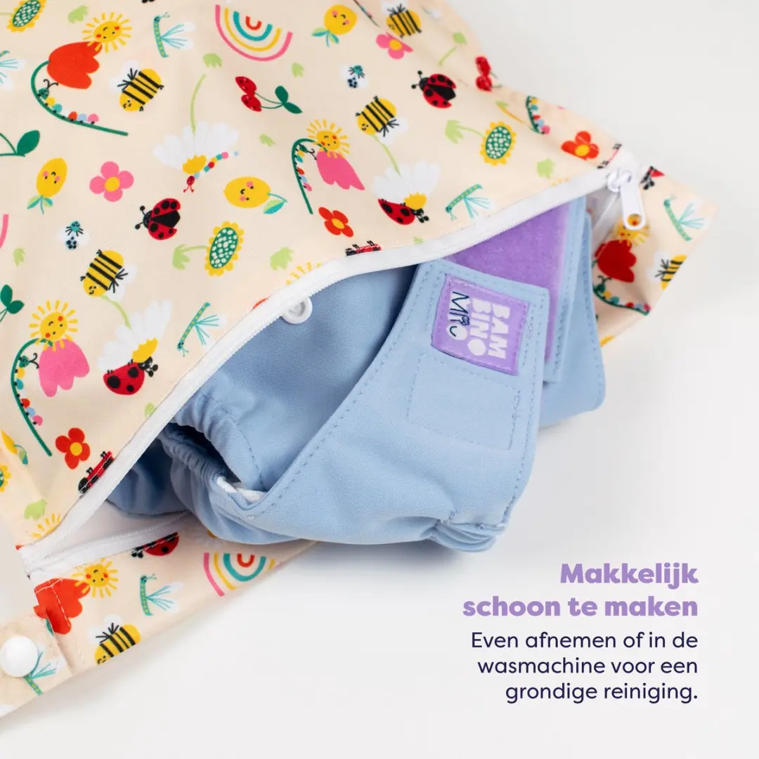 Bambino Mio Waterdichte Natte Tas Sunshine Friends - 3 Luiers