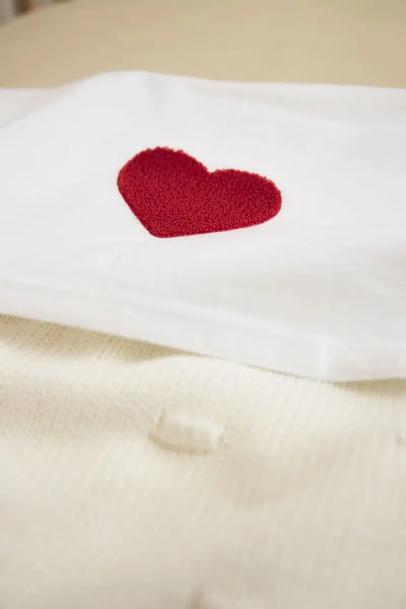 Meyco Baby Sweet Heart Ledikantlaken 100x150cm - Rood - 0.3 TOG