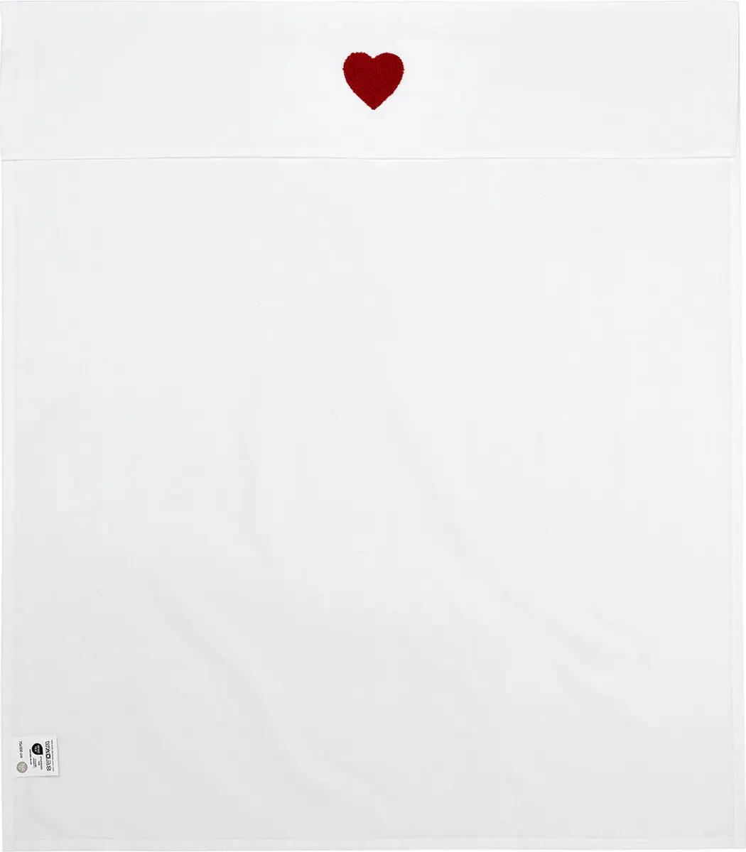 Meyco Baby Sweet Heart Ledikantlaken 100x150cm - Rood - 0.3 TOG