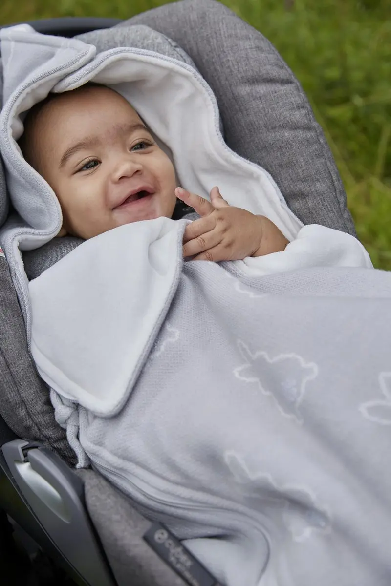 Meyco Baby X Mrs.Keizer Rabbit Voetenzak Silver 40x82cm