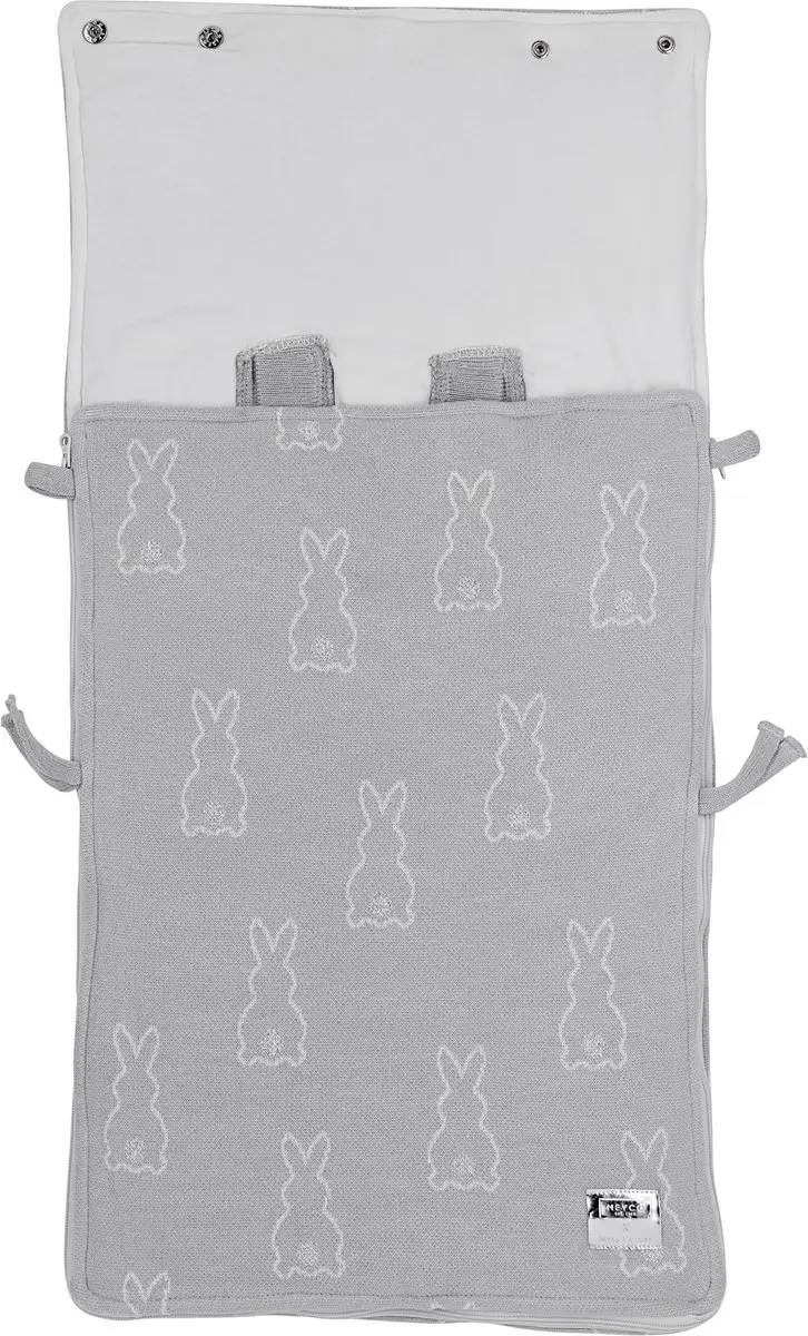 Meyco Baby X Mrs.Keizer Rabbit Voetenzak Silver 40x82cm