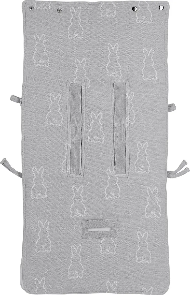 Meyco Baby X Mrs.Keizer Rabbit Voetenzak Silver 40x82cm