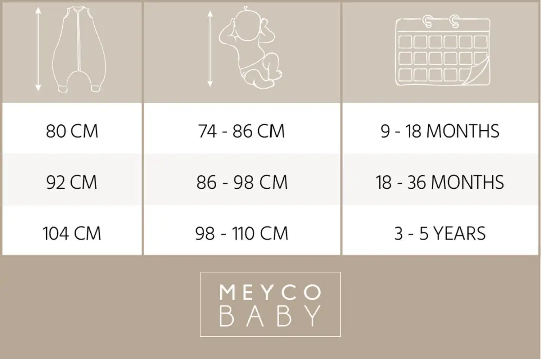 Meyco Baby Animal Winter Slaapoverall 104cm - 2.0 TOG - Multicolor - afbeelding 6 van 6
