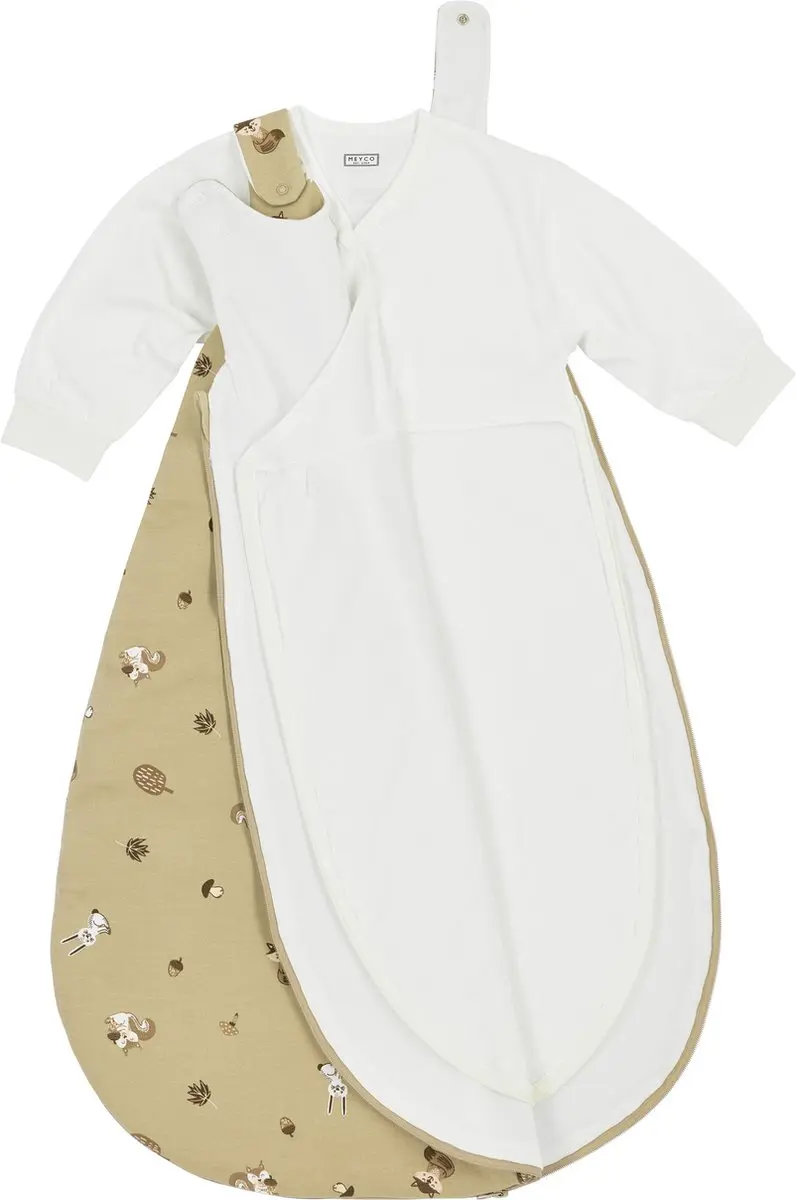 Meyco Baby Forest Animals Slaapzak - Sand - 56/62 - 2.5 TOG