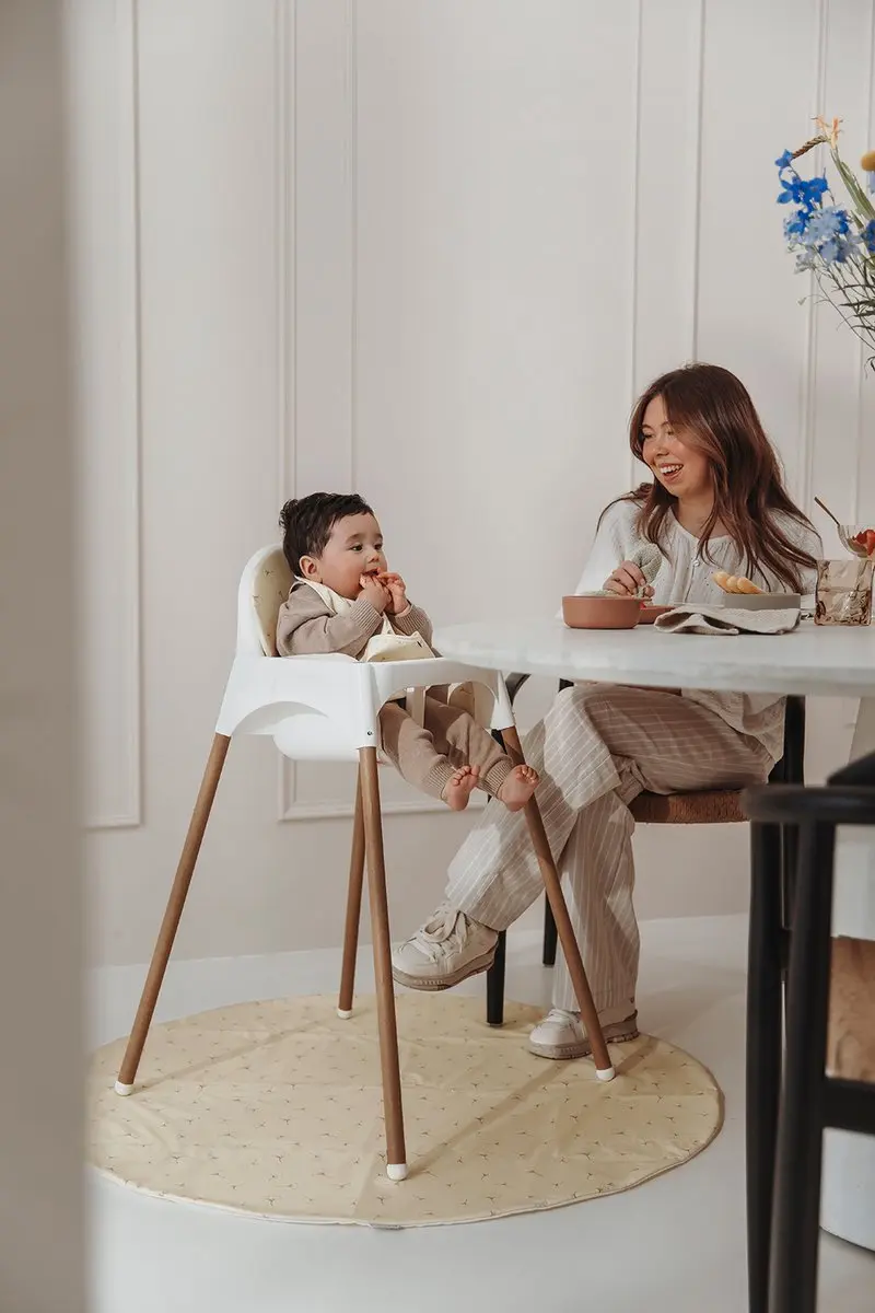 Meyco Baby Ginkgo IKEA Stoelverkleiner Soft Sand