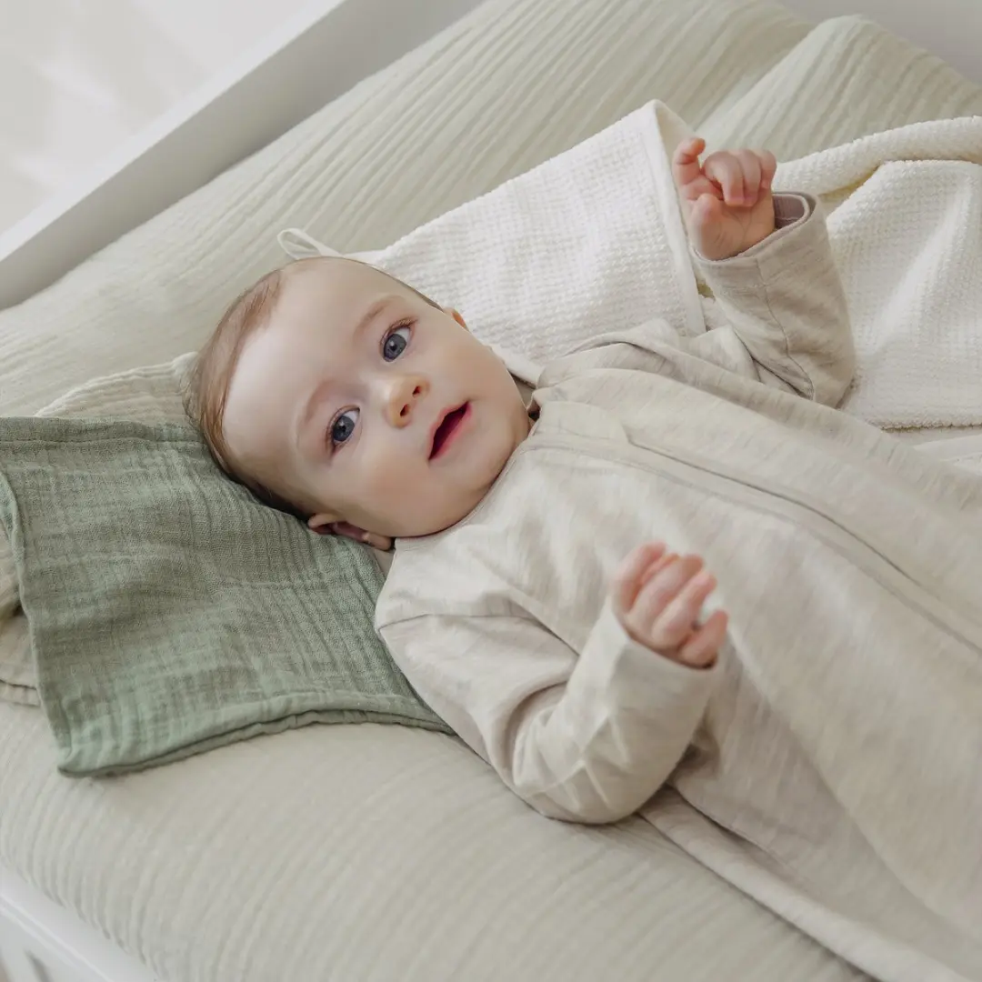 Meyco Merino Baby Slaapzak Sand Melange 70cm - 1.0 TOG