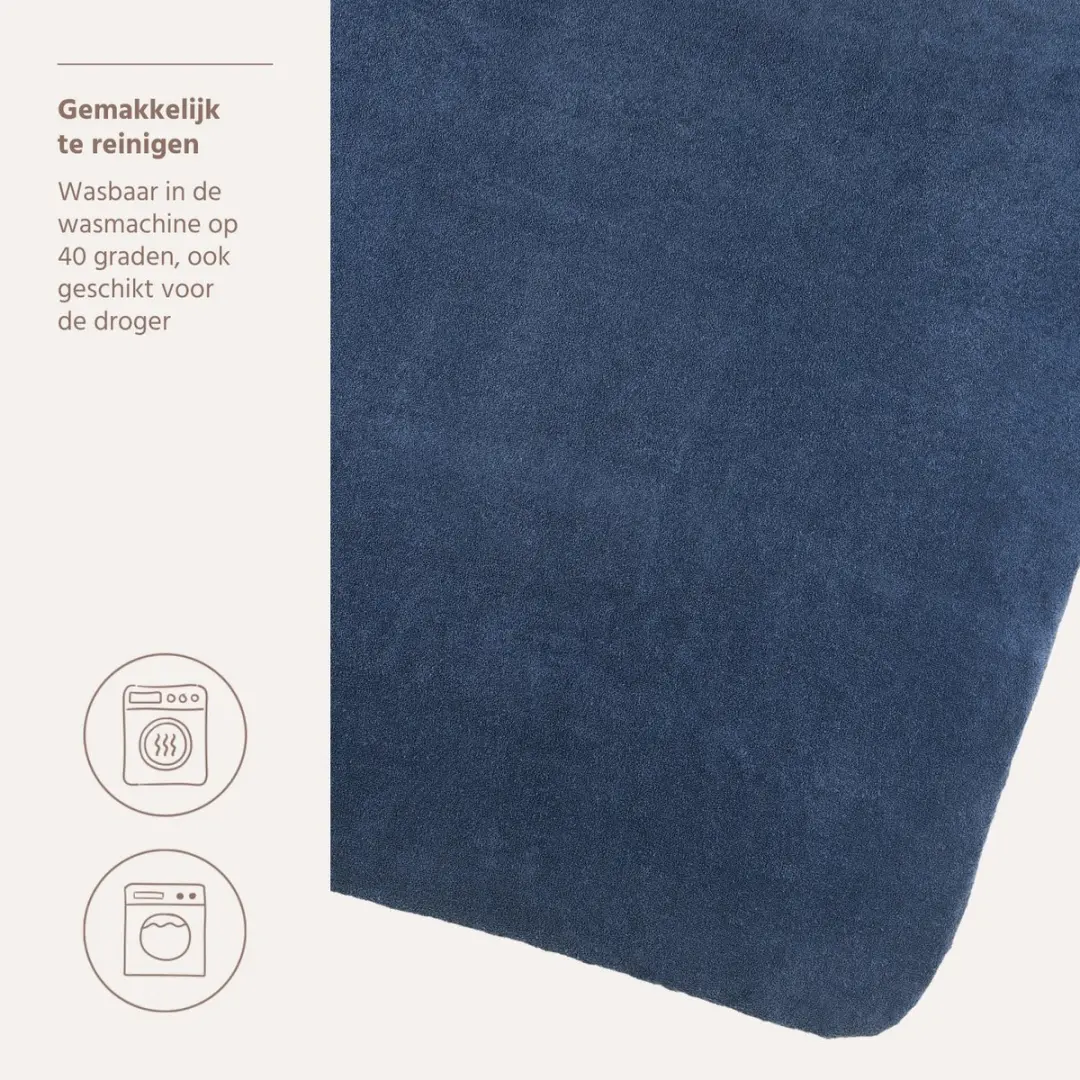 Meyco Baby Uni Aankleedkussenhoes 2-pack - 85x75cm Indigo