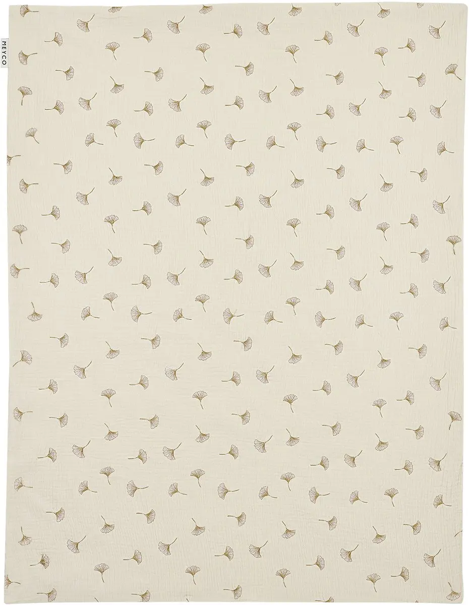 Meyco Baby Ginkgo Deken 100x150cm - Soft Sand - 1.5 TOG
